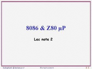 8086 Z 80 P Lec note 2 hsabaghianb