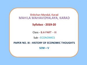 Shikshan Mandal Karad MAHILA MAHAVIDYALAYA KARAD Syllabus 2019