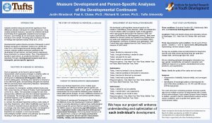 Measure Development and PersonSpecific Analyses of the Developmental