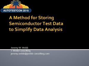 A Method for Storing Semiconductor Test Data to