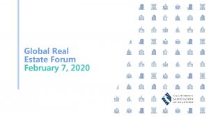 Global Real Estate Forum February 7 2020 Welcome