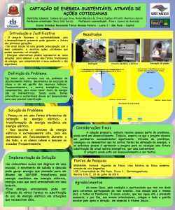 CAPTAO DE ENERGIA SUSTENTVEL ATRAVS DE AES COTIDIANAS