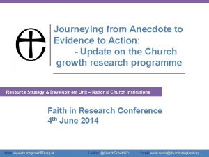 Journeying from Anecdote to Evidence to Action Update