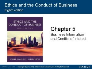 Ethics and the Conduct of Business Eighth edition