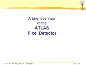 A brief overview of the ATLAS Pixel Detector