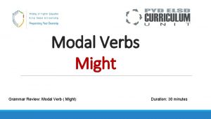 Modal Verbs Might Grammar Review Modal Verb Might