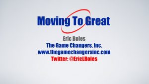 Moving To Great Eric Boles The Game Changers