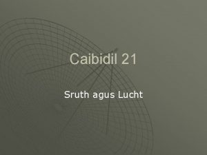 Caibidil 21 Sruth agus Lucht Iarmhairt ifeachta Srutha