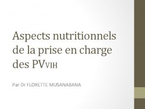 Aspects nutritionnels de la prise en charge des