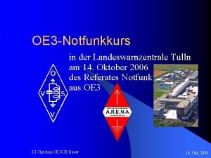 OE 3 Notfunkkurs in der Landeswarnzentrale Tulln am