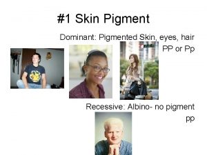 1 Skin Pigment Dominant Pigmented Skin eyes hair