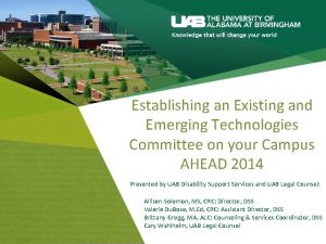 Establishing an Existing and Emerging Technologies Committee on