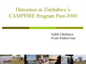 Outcomes in Zimbabwes CAMPFIRE Program Post2000 Judith Mashinya