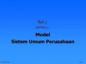 Bab 3 Sub Bab 3 1 Model Sistem
