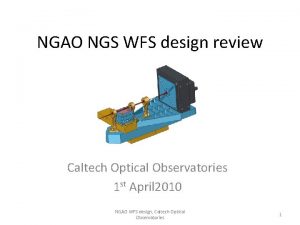 NGAO NGS WFS design review Caltech Optical Observatories