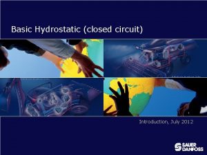 Basic Hydrostatic closed circuit Blue Graphics Concept SauerDanfoss