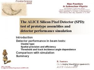 The ALICE Silicon Pixel Detector SPD test of