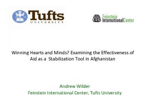 Winning Hearts and Minds Examining the Effectiveness of