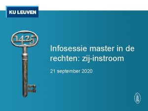 Infosessie master in de rechten zijinstroom 21 september