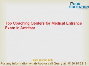 Top Coaching Centers for Medical Entrance Exam in