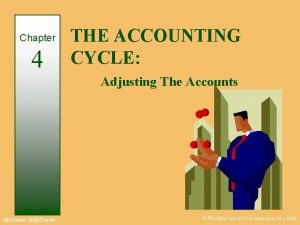 Chapter 4 THE ACCOUNTING CYCLE Adjusting The Accounts