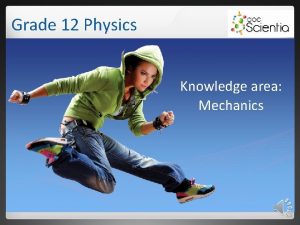 Grade 12 Physics Knowledge area Mechanics Work energy