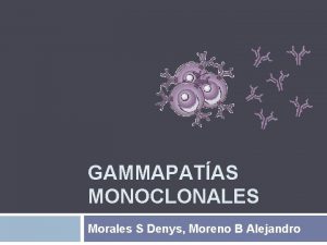 GAMMAPATAS MONOCLONALES Morales S Denys Moreno B Alejandro