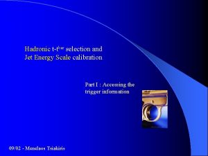 Hadronic ttbar selection and Jet Energy Scale calibration