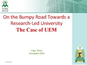On the Bumpy Road Towards a ResearchLed University