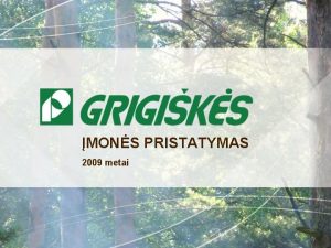 MONS PRISTATYMAS 2009 metai GRUP SUDARO AB GRIGIKS