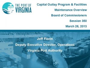 Capital Outlay Program Facilities Maintenance Overview Board of