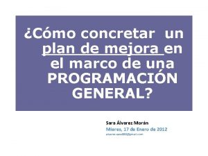 Cmo concretar un plan de mejora en el