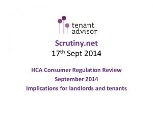 Scrutiny net 17 th Sept 2014 HCA Consumer