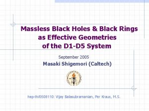 Massless Black Holes Black Rings as Effective Geometries