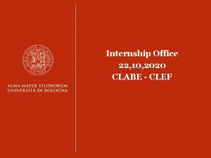 Internship Office 22 10 2020 CLABE CLEF Social