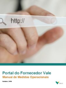 Portal do Fornecedor Vale Manual de Medidas Operacionais