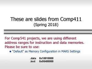 These are slides from Comp 411 Spring 2018