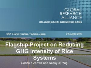 GRA Council meeting Tsukuba Japan 29 August 2017