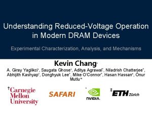 Understanding ReducedVoltage Operation in Modern DRAM Devices Experimental