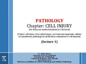 PATHOLOGY Chapter CELL INJURY for first year medical