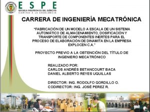 CARRERA DE INGENIERA MECATRNICA FABRICACIN DE UN MODELO