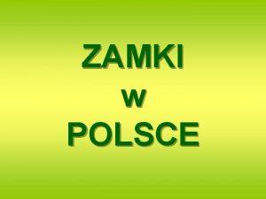 ZAMKI w POLSCE Zamek Krlewski w Warszawie Zamek