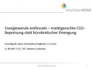 Energiewende entfesseln marktgerechte CO 2 Bepreisung statt brokratischer