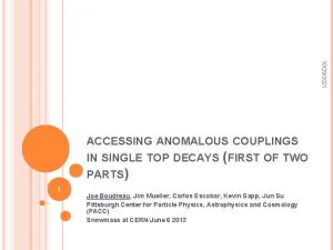 10292021 ACCESSING ANOMALOUS COUPLINGS IN SINGLE TOP DECAYS