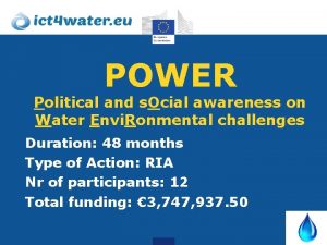 POWER Political and s Ocial awareness on Water