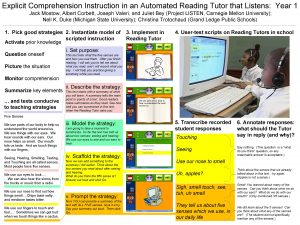 Explicit Comprehension Instruction in an Automated Reading Tutor