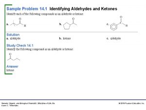 Sample Problem 14 1 Identifying Aldehydes and Ketones