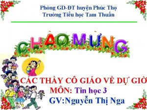 Phng GDT huyn Phc Th Trng Tiu hc