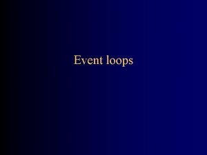 Event loops Programming in prehistoric times Earliest programs