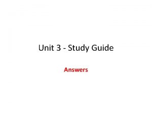 Unit 3 Study Guide Answers Questions 1 2